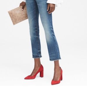 Banana Republic Red Suede Pumps, Size 9